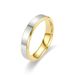 Simple And Personalized Titanium Steel Ring, Two Tone Gold Fashionable Plain Couple Ring Jewelry_ipsvogv.com