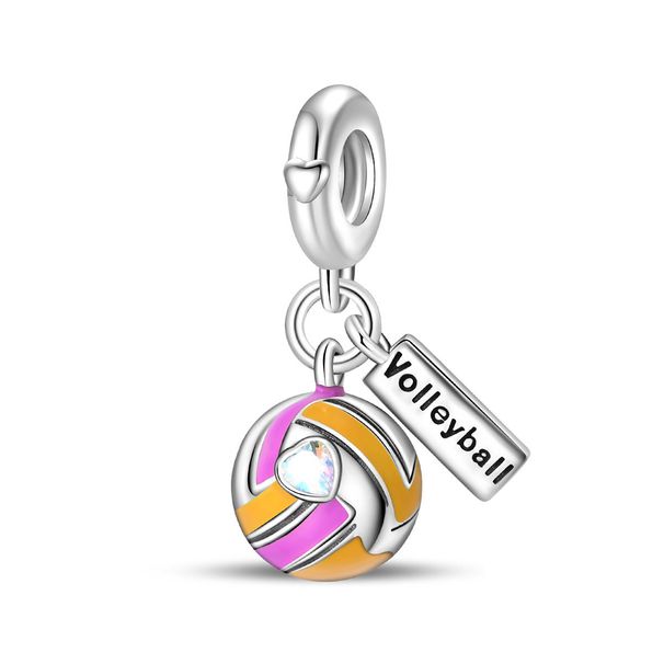 Women's Jewelry Summer Holiday Style Sunshine Beach Castle Sports Beads Pendant DIY Jewelry Bracelet Accessories Copper Plated Silver_ipsvogv.com