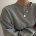 Titanium Steel Colorless Temperament Fashion Accessories Hip Hop Necklace ins Cool Wind Letter Square Plate Collar Chain_ipsvogv.com