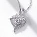 Heart Rose Moissanite Pendant S925 Sterling Silver Necklace Pendant Women's Light Luxury Small Love Valentine's Day Gift For Girlfriend_ipsvogv.com