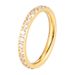 Women's Jewelry Super Sparkling Full Diamond Zircon Plain Ring Electroplated K Layered Strap Titanium Steel High Color Retention Accessory_ipsvogv.com
