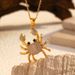 Diamond Crab Pendant Necklace - Fashion Beach Jewelry For Women_ipsvogv.com