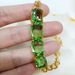 Inlaid Crystal Cut Rectangular Green Square Dia Bracelet_ipsvogv.com
