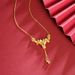 Vietnamese Sand Gold Necklace With Blooming Flowers, Tassels, Collarbone Chain, Versatile High-end For Women,_ipsvogv.com