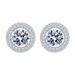 Women's Jewelry Moissanite Four Claw Luxury Inlaid Round Earrings Versatile Fashion Earrings Sterling Silver Inlaid Diamonds Advanced Commuting_ipsvogv.com