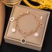 Hollow Roman Digital Titanium Steel Bracelet Women's Sided Shell Double Layer Chain Hand Jewelry Gold_ipsvogv.com