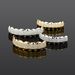 Men And Women's Jewelry 8-Tooth Full Zirconia Side Smooth Hip Hop Teeth Grillz For Rappers And Music Lovers - Gold And Silver Options_ipsvogv.com