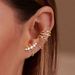 Hot Selling Geometric Style Inlaid Zircon Ear Clip Niche Earring Set Light Luxury Personality Trend Sweet Cool Earrings For Women_ipsvogv.com
