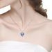 TK Fashion Ocean Heart Necklace Women's Personalized Colorful Copper Clavicle Chain Inlay_ipsvogv.com