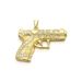 Unisex Gun Pendant Diamond Necklace Number 2 PAC Letter Necklace Men's Exaggerated Hip Hop Pendant_ipsvogv.com