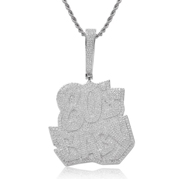 Pendants & Charms Ins 80's BABY Letter Pendant Jewelry Punk Style Hip Hop Necklace Full Of Zircon_ipsvogv.com