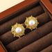 Freshwater pearl earrings for women with a high-end feel, light luxury, colorful flower ethnic style earrings, summer_ipsvogv.com