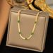 Ins Style Non Fading Inlaid Zircon Necklace, Personalized Bracelet, Electroplated Gold Jewelry Set_ipsvogv.com