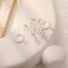 Brass With Real Gold Plating, Hot Selling, Silver Set Of Zircon Flower Butterfly Earrings_ipsvogv.com