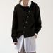 Women's Clothing oblique button irregular design lazy style sweater cardigan round neck knitted jacket _ipsvogv.com
