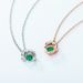 hot Dolphin Smart Clavicle Chain S925 Inlaid Cultivated Emerald Necklace Retro Light Luxury Personality Fashion_ipsvogv.com