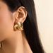 Personalized Irregular Liquid Metal Pleated Ins Wind Geometry Square Thread Heart-shaped Earrings_ipsvogv.com