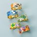 Instagram Fashion Trend Punk Style Copper Plated True Gold Drop Oil Blue And White Porcelain Pattern Hip Hop Open Ring_ipsvogv.com