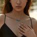 Turquoise series necklace handmade bracelet beads niche clavicle chain plated K real gold chain color preserving necklace_ipsvogv.com