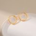 Chic plain hoop earrings copper plated with K real gold classic style smooth simple business earrings versatile casual style earrings_ipsvogv.com