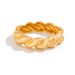 Design Sense Metal Pleated Bracelet Exaggerated Thread Fried Dough Twists Line Ring Bracelet Women_ipsvogv.com