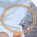 Color Blocking Splicing Seven Color Cuban Chain Unisex Rap Hip-hop Collarbone Necklace Ins_ipsvogv.com