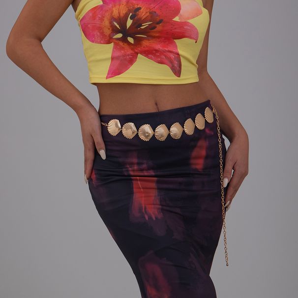 Beach Vacation Fan Shell Female Waist Sexy Metal Body Chain_ipsvogv.com