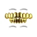 Hip Hop Grillz 2023 New Fashion Environmental Gold Plated Dental Grills Wholesale Halloween Teeth Braces 2-Piece Set_ipsvogv.com