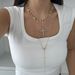 Cross-border Hip-hop Ins Diamond-encrusted Cross Pendant Long Necklace, Personalized Stacked Star Chain Fringed Necklace_ipsvogv.com