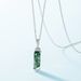 new Perfume Bottle Natural Green Moss Stone Pendant Female S925 Silver Inlaid Water Grass Agate Pendant Fashion_ipsvogv.com