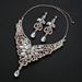 New Accessories Set Fashion Red Rhinestone Necklace Earrings Ins Jewelry_ipsvogv.com