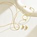 Geometric style necklace earrings women's bracelet set niche plain circle design collar versatile jewelry women_ipsvogv.com