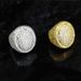 Unisex Hot Selling Round Ring Copper Inlaid Zircon Full Diamond Personality Hip Hop Trendy Brand Couple Accessories Ring_ipsvogv.com