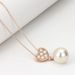 Unisex Fashion Simple Heart shaped Pearl Pendant Necklace Plated Rose Necklace Hot selling Accessories_ipsvogv.com