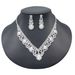 Ladies' Jewelry COPPER GLOW - Zircon Bridal Jewelry Set (Necklace & Earrings, Wedding Banquet Accessories)_ipsvogv.com