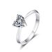 New Women's Simple And Fashionable Generous Ring Heart Shaped Zircon Hot Selling White Copper Ring Proposal Wedding Strongly Recommended_ipsvogv.com