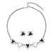 High end flame heart necklace, niche drip oil design, long chain, simple heart-shaped earrings for women_ipsvogv.com
