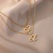 hot selling gold 26 capital English letters necklace stainless steel necklace heart shaped butterfly letter necklace_ipsvogv.com
