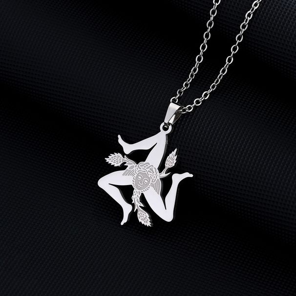 Stainless Steel Italy Sicily City Pendant Necklace Couples Style Family Style Titanium Steel Pendant Accessories_ipsvogv.com