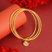 Sha Jin Fu Zi Pendant Bracelet For Women, Fashionable New Chinese Style, Simple Frosted Plain Circle, Yiwu Accessories,_ipsvogv.com