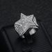 New Hip-Hop Trendy Fashion Light Luxury Personality Bold Titanium Steel Inlaid Diamond Pentagram Ring_ipsvogv.com