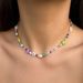 Sweet And Minimalist Jewelry, Small Daisy, Rice Bead, Collarbone Necklace, Holiday Style Pearl Letter Necklace_ipsvogv.com