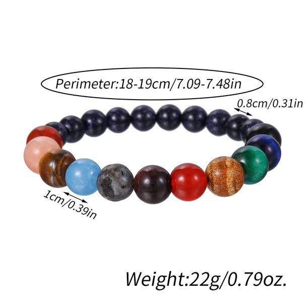 Hot Selling Universe Milky Way Eight Planets Bracelet 8/10mm Blue Sandstone Starry Sky Solar System Planet Bracelet_ipsvogv.com