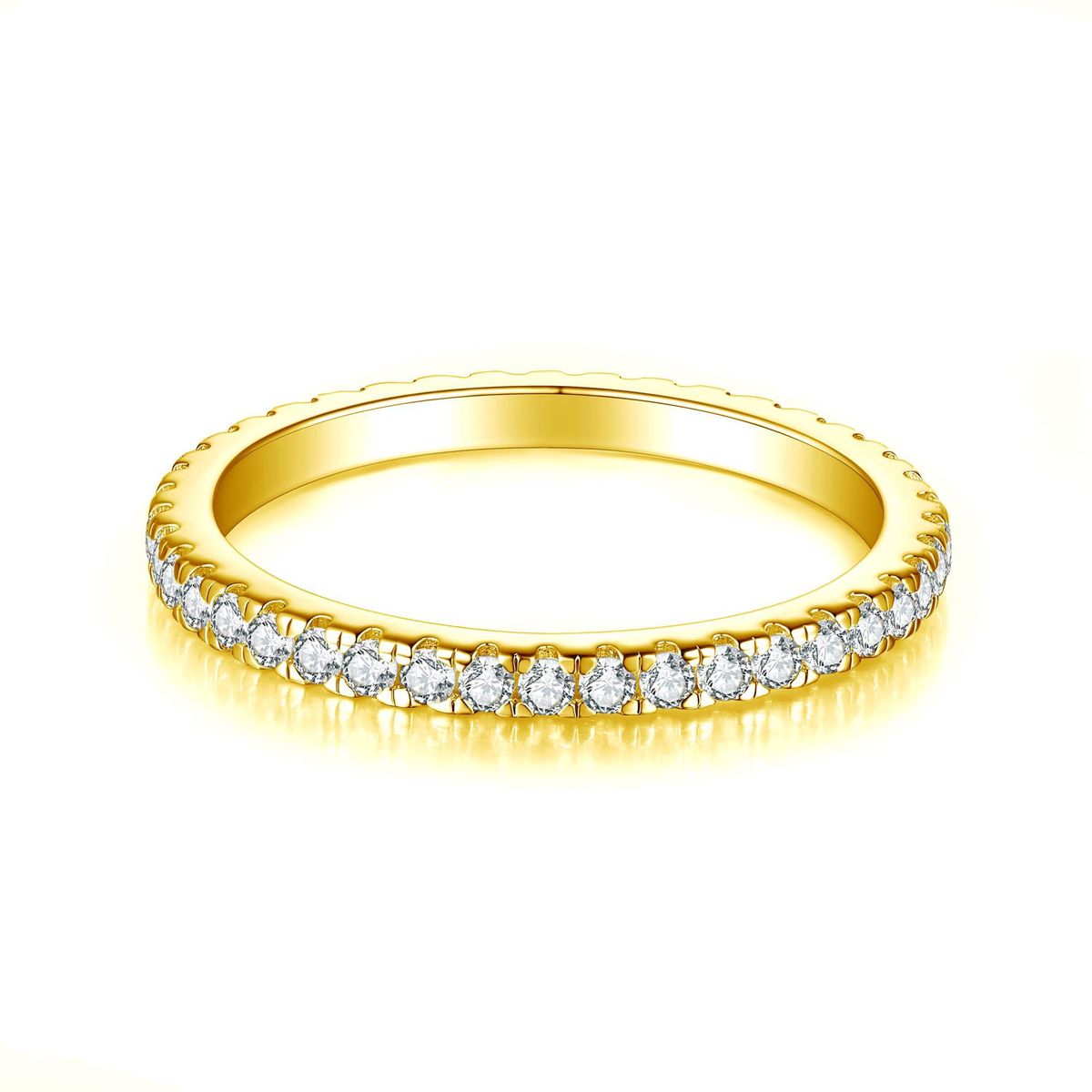 Women's Jewelry S925 Sterling Silver Diamond Ring Full Of Diamonds Simple Fashion Card Home Jewelry Single Row Ring Ring 925 Pure Silver_ipsvogv.com
