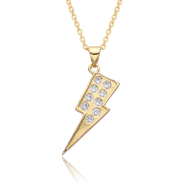 Women’s Jewelry Set Fashion Hot Selling Hip Hop Lightning Pendant Fashion Personality Round Zircon Hip Hop Hip Hop Pendant_ipsvogv.com
