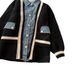 Women's Clothing Denim splicing two piece cardigan sweater jacket _ipsvogv.com