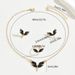 Fashion OL women's ring set, personalized angel wing drip oil design earrings long necklace_ipsvogv.com