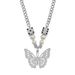 High Street National Tide Ins Hip Hop Street Personality Men And Women Titanium Steel Accessories Butterfly Pendant Dice Pearl Splicing Necklace_ipsvogv.com