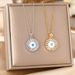 Non Fading Blue Eyes, Devil's Eye Personality Pendant, Titanium Steel Necklace, Women's Niche Collarbone Chain Accessory_ipsvogv.com