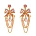 Retro Diamond Bow Water Drop Tassel Silver Needle Earrings Elegant Light Luxury Premium Earrings_ipsvogv.com